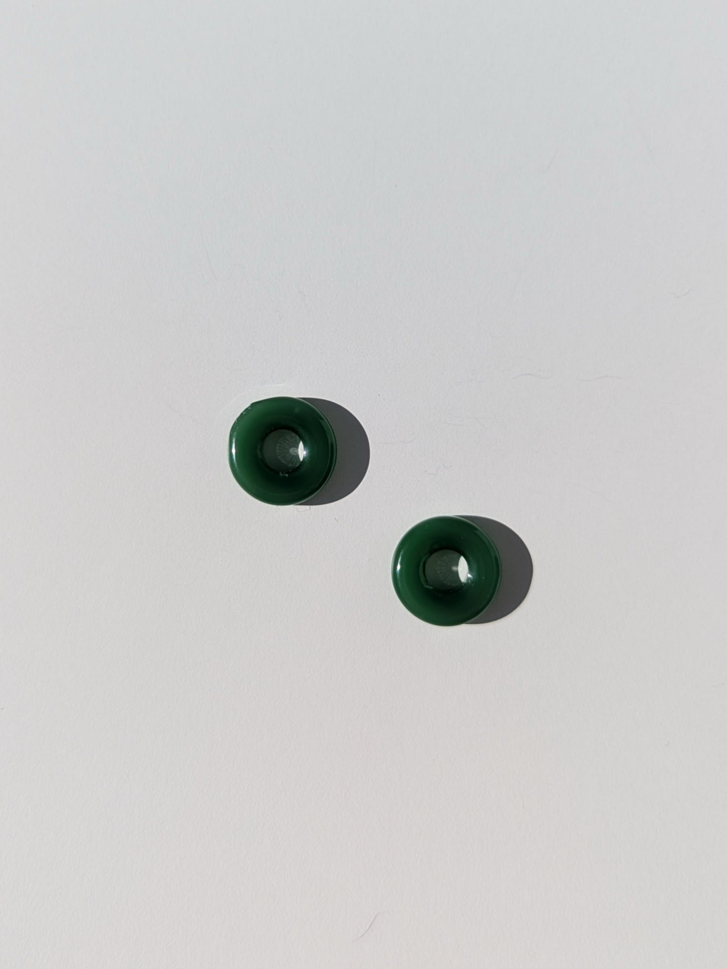 Faux Jade Donut Charm Pair