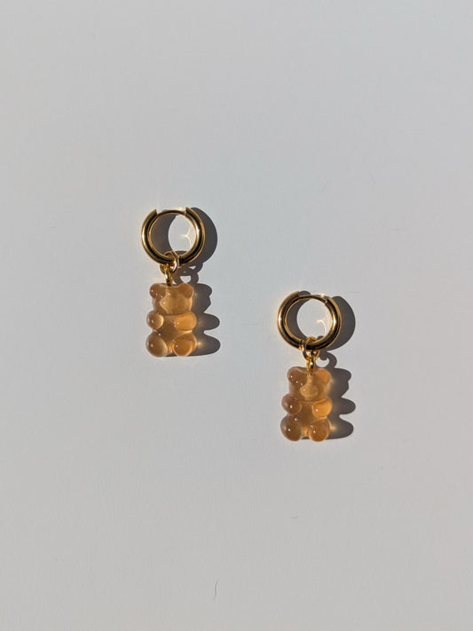 Yummy Gummy Bear Charm Pair - Tangerine