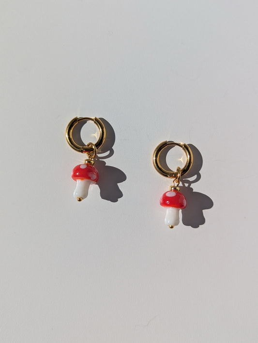 Single Mushroom Charm - Red